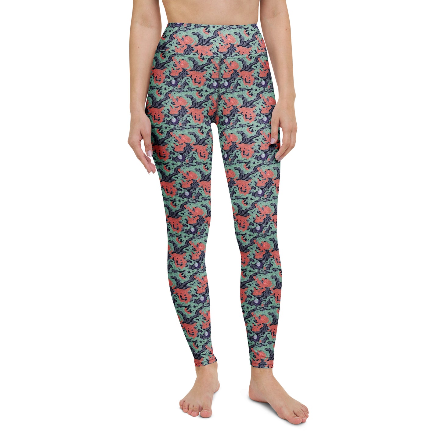 Yoga Leggings - Cosmic Coral