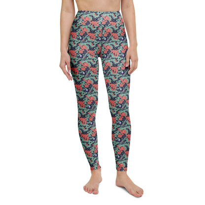 Yoga Leggings - Cosmic Coral