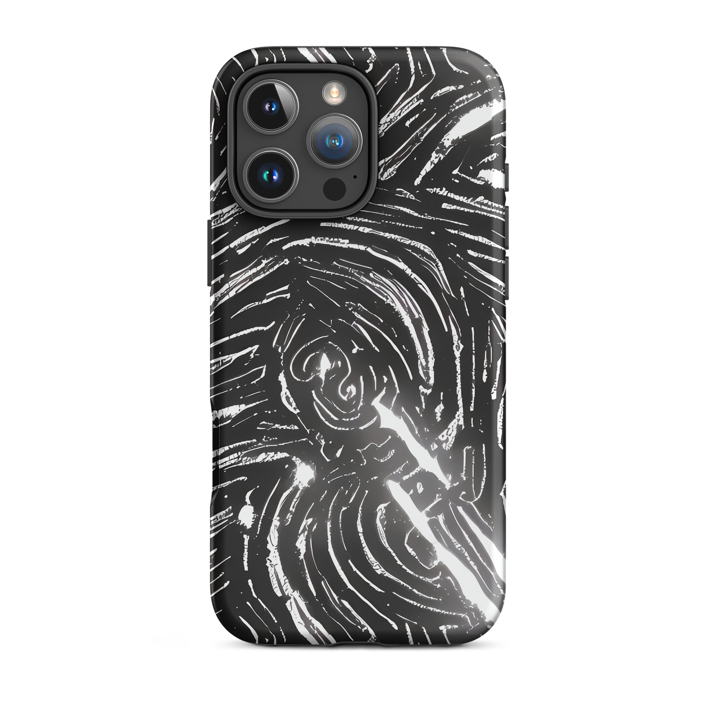 Tough Case for iPhone® - Silver Swirl