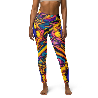 Yoga Leggings - Pre-Raphaelite Wave
