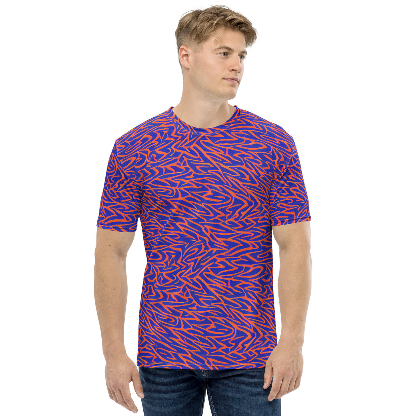 Men's Crew Neck T-Shirt - Sapphire Swirl