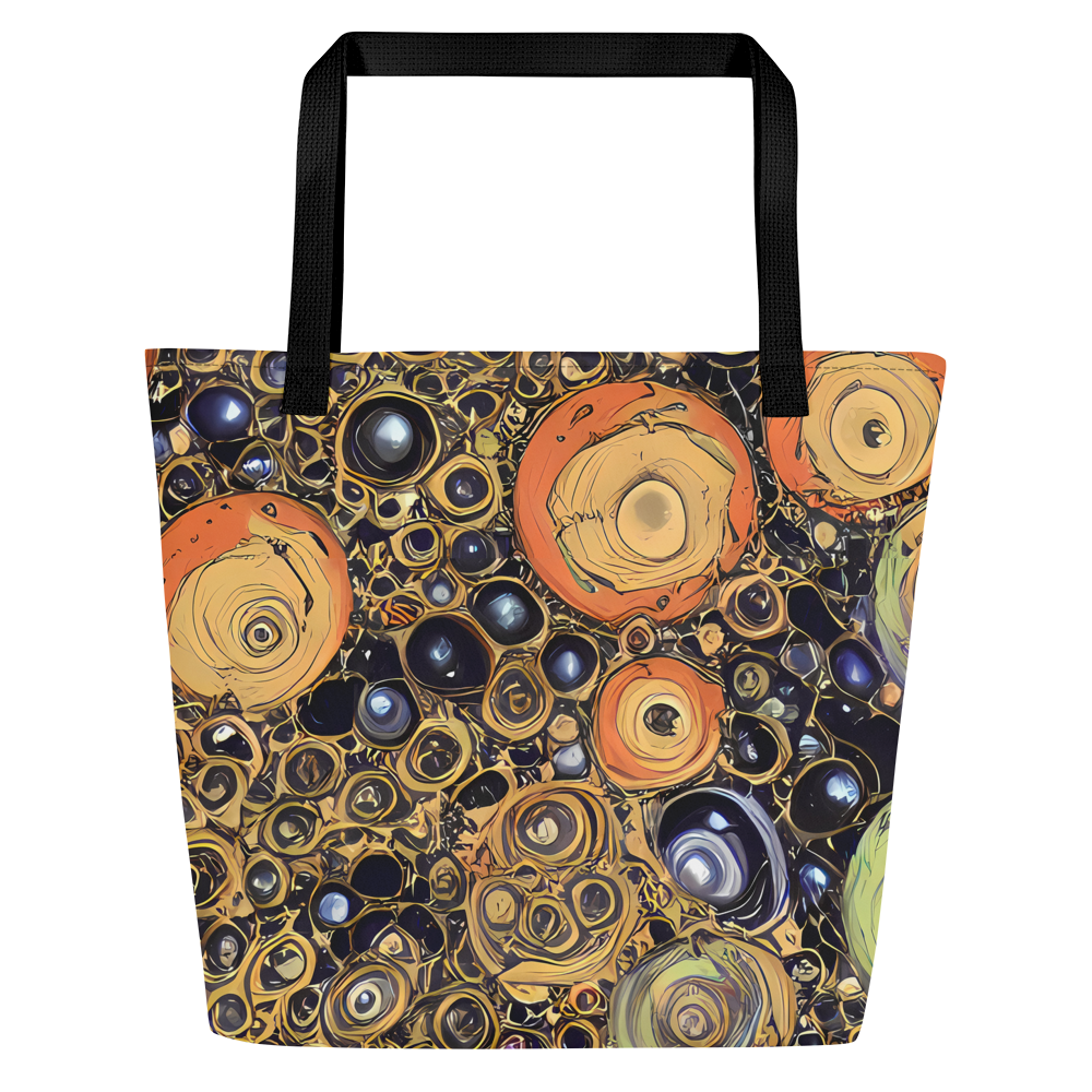 Large Tote Bag w/ Pocket - Crescent Echoes