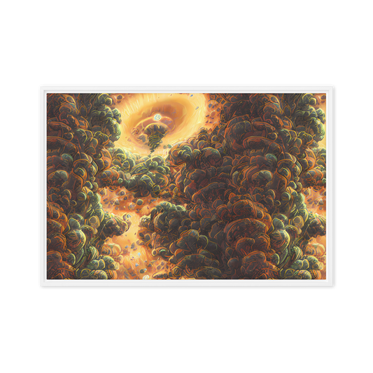 Framed Canvas - Volcanic Cascade