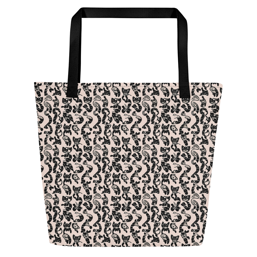 Large Tote Bag w/ Pocket - Curled Enigma