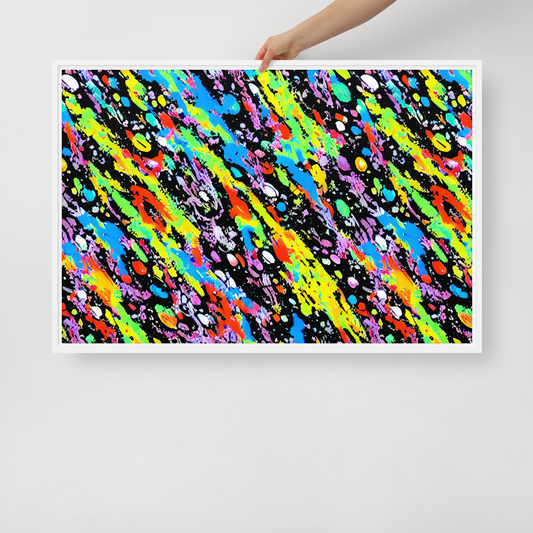 Framed Canvas - Pollock Pulse