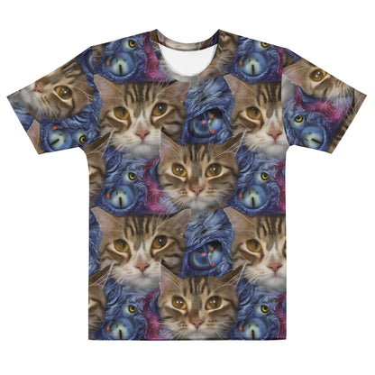 Men's Crew Neck T-Shirt - Feline Fantasy