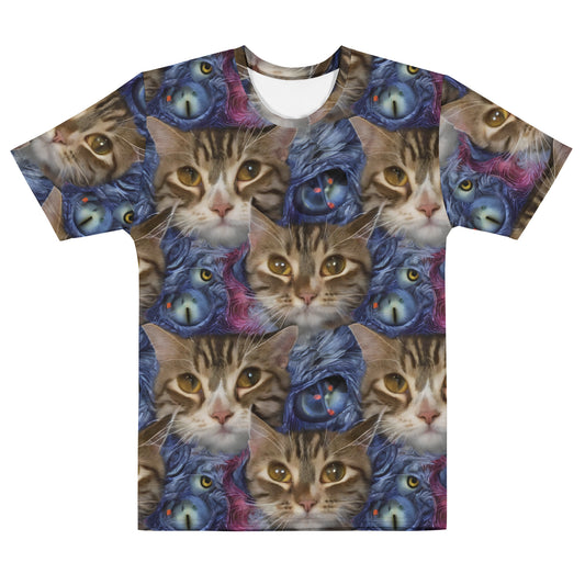 Men's Crew Neck T-Shirt - Feline Fantasy