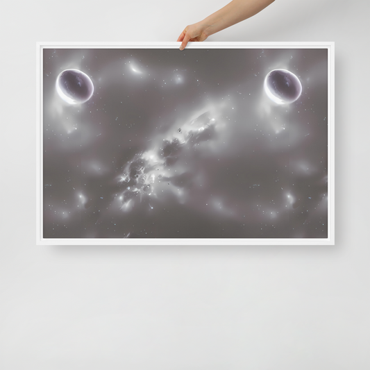 Framed Canvas - Silver Nebula