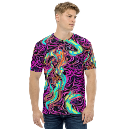 Men's Crew Neck T-Shirt - Neon Drizzle