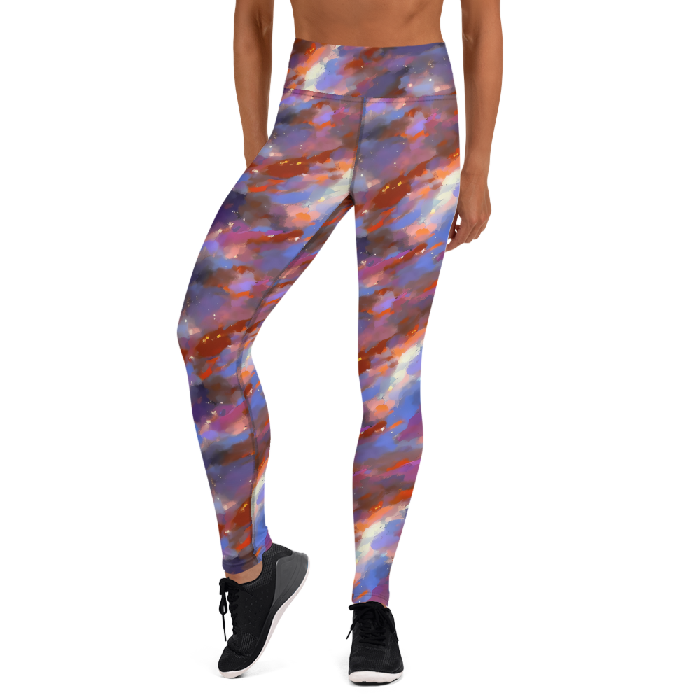 Yoga Leggings - Celestial Brushstroke