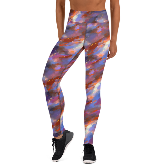 Yoga Leggings - Celestial Brushstroke