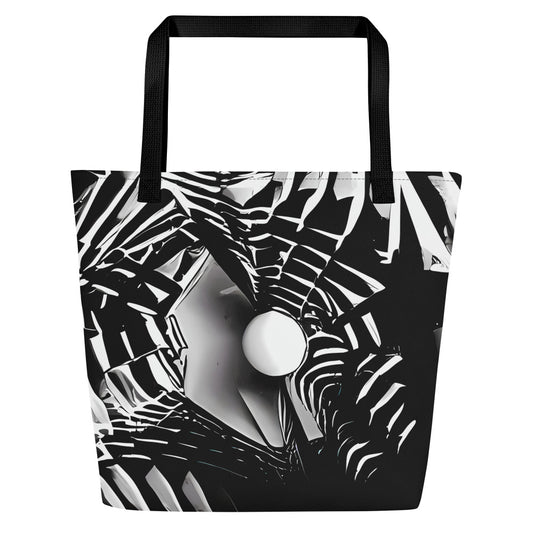 Large Tote Bag w/ Pocket - Illusion Vortex