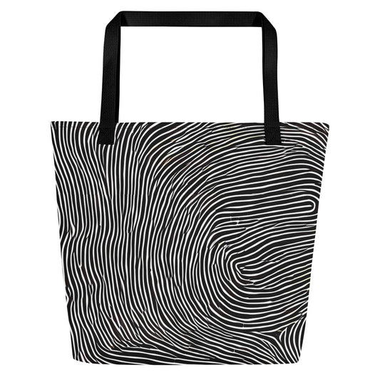 Large Tote Bag w/ Pocket - Silent Currents