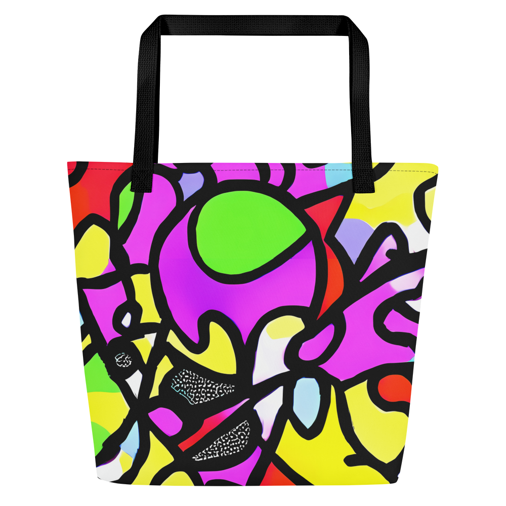 Large Tote Bag w/ Pocket - Vivid Serenade