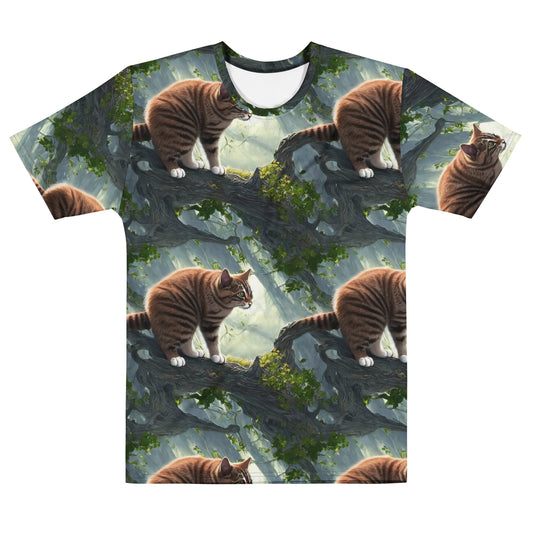 Men's Crew Neck T-Shirt - Whiskered Enigma