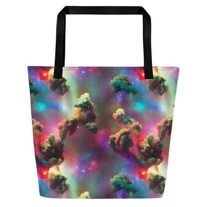 Large Tote Bag w/ Pocket - Nebula Dreams