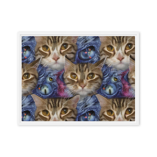 Framed Canvas (in) - Feline Fantasy