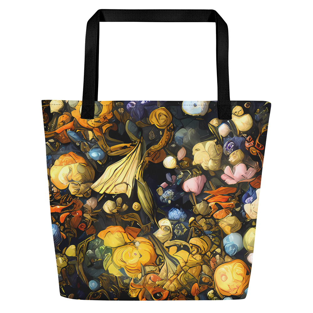 Large Tote Bag w/ Pocket - Baroque Blossom