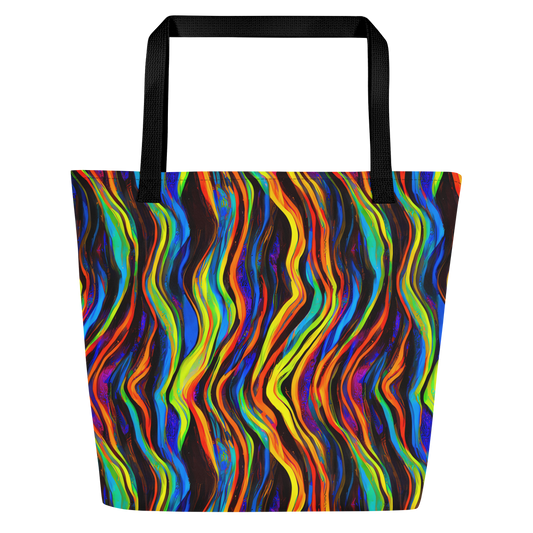 Large Tote Bag w/ Pocket - Celestial Waves