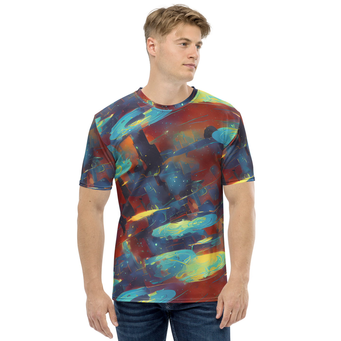 Men's Crew Neck T-Shirt - Journey Through Infinity