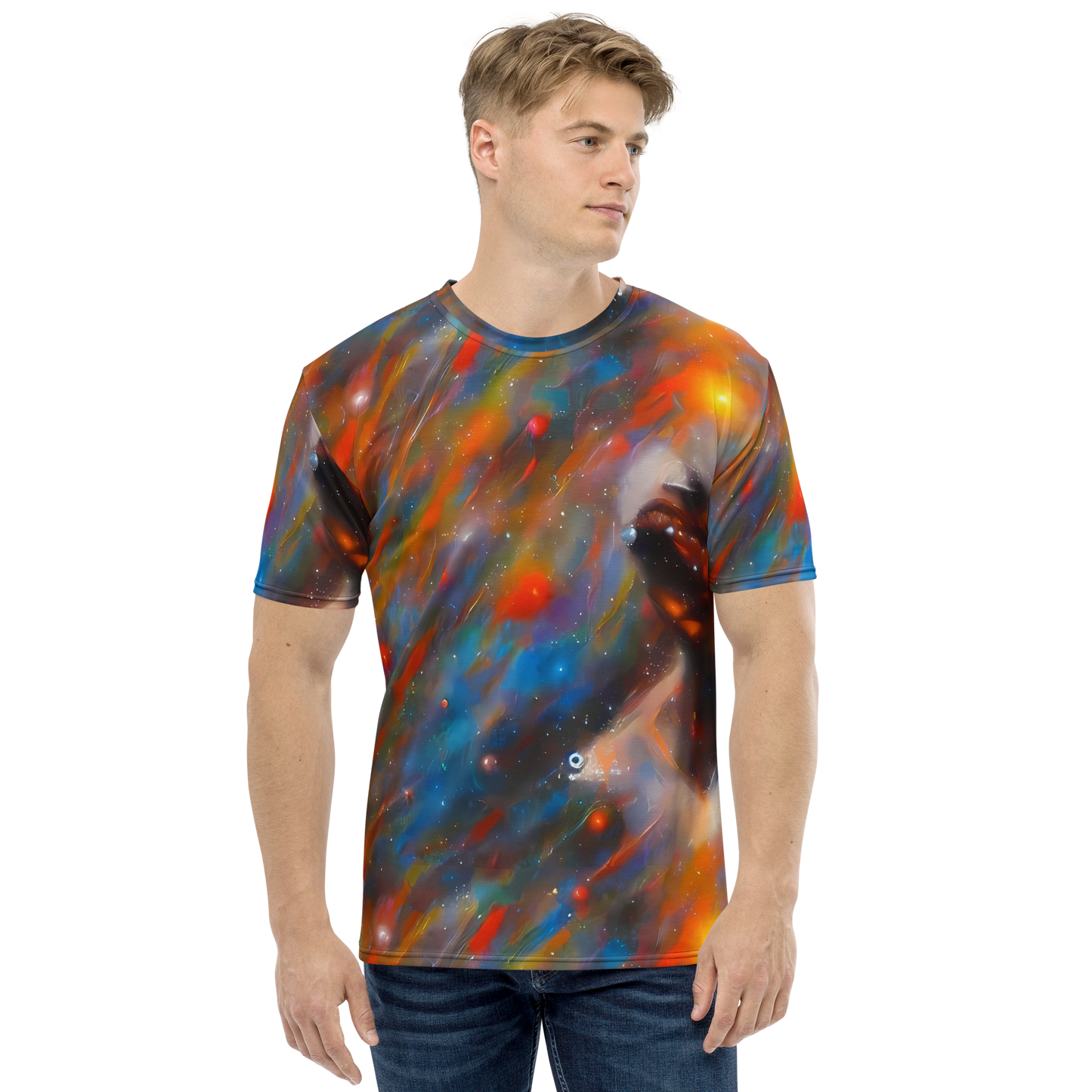 Men's Crew Neck T-Shirt - Painterly Void