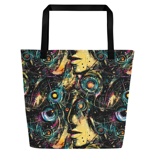 Large Tote Bag w/ Pocket - Celestial Echoes