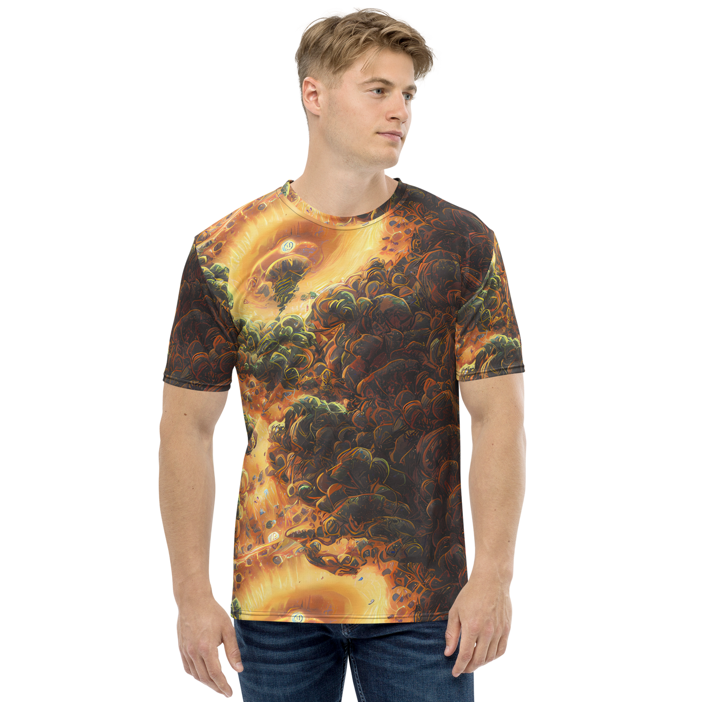 Men's Crew Neck T-Shirt - Volcanic Cascade