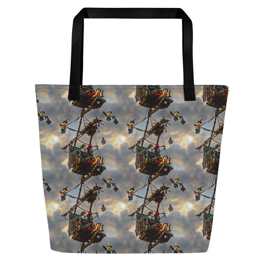 Large Tote Bag w/ Pocket - Skyward Adventure