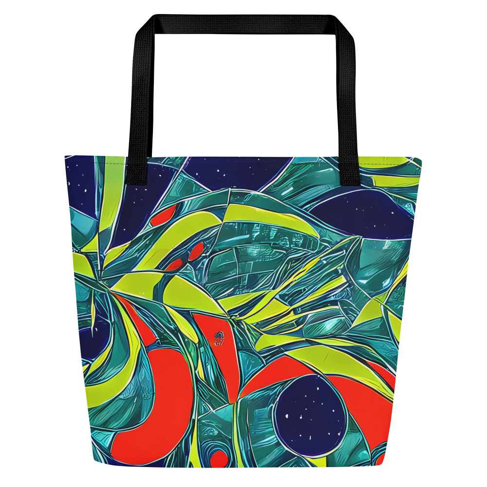 Large Tote Bag w/ Pocket - Harmonic Mirage