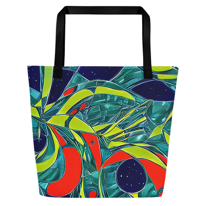 Large Tote Bag w/ Pocket - Harmonic Mirage