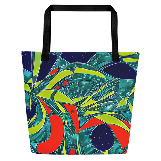 Large Tote Bag w/ Pocket - Harmonic Mirage