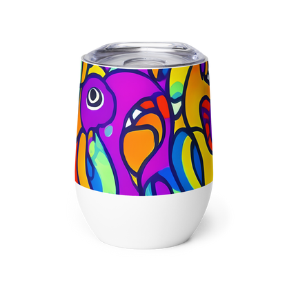 Wine Tumbler - Kaleido Fish