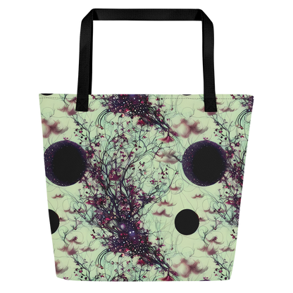 Large Tote Bag w/ Pocket - Celestial Bloom