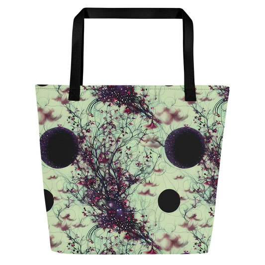 Large Tote Bag w/ Pocket - Celestial Bloom