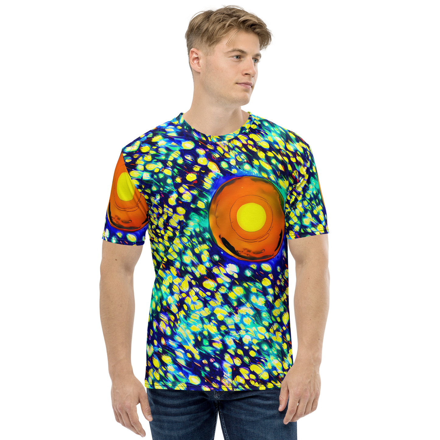 Men's Crew Neck T-Shirt - Illuminated Whirl