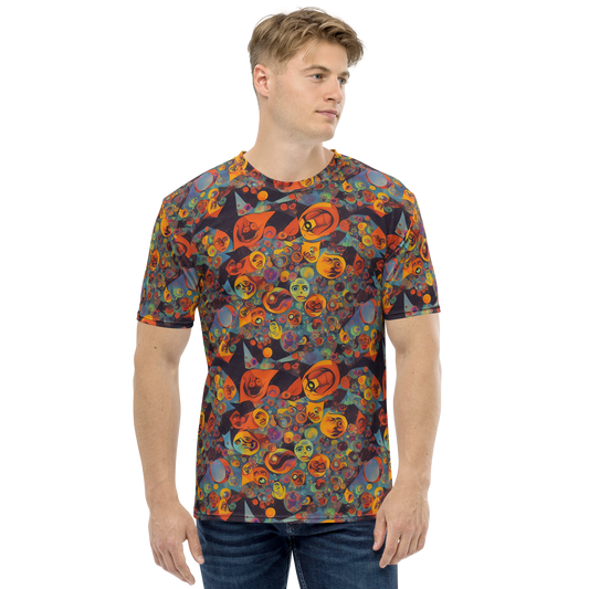 Men's Crew Neck T-Shirt - Galactic Faces