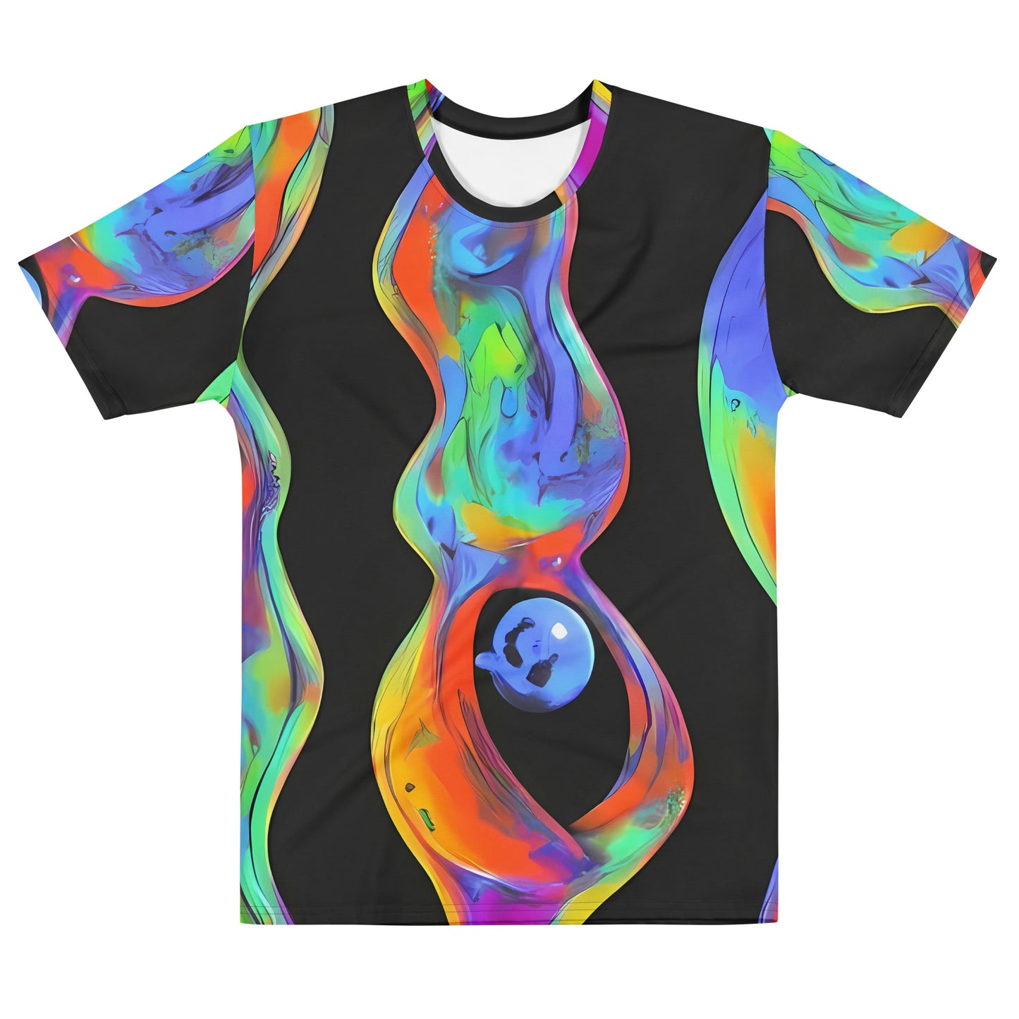 Men's Crew Neck T-Shirt - Vibrant Vortices