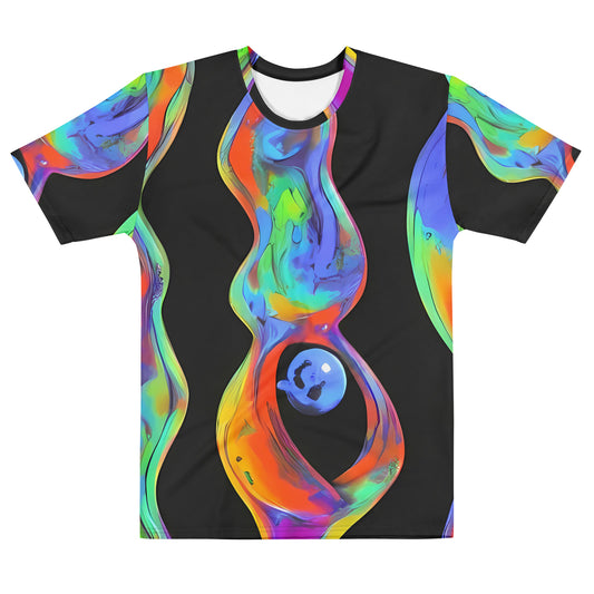 Men's Crew Neck T-Shirt - Vibrant Vortices