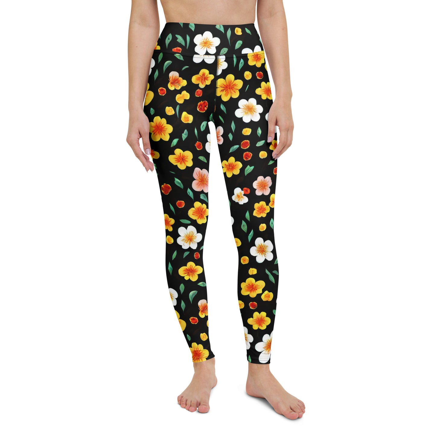 Yoga Leggings - Sunlit Blossoms