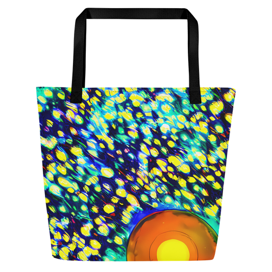 Large Tote Bag w/ Pocket - Illuminated Whirl