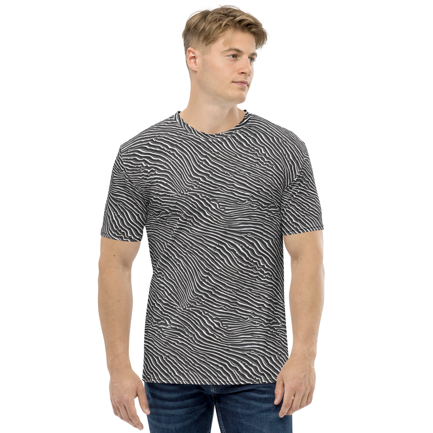 Men's Crew Neck T-Shirt - Hypnotic Waves