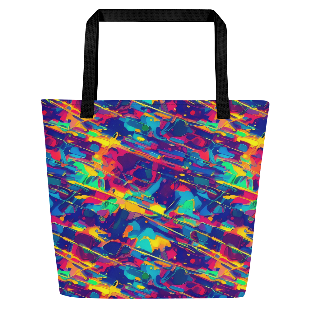 Large Tote Bag w/ Pocket - Spectrum Streaks