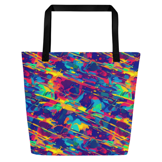 Large Tote Bag w/ Pocket - Spectrum Streaks