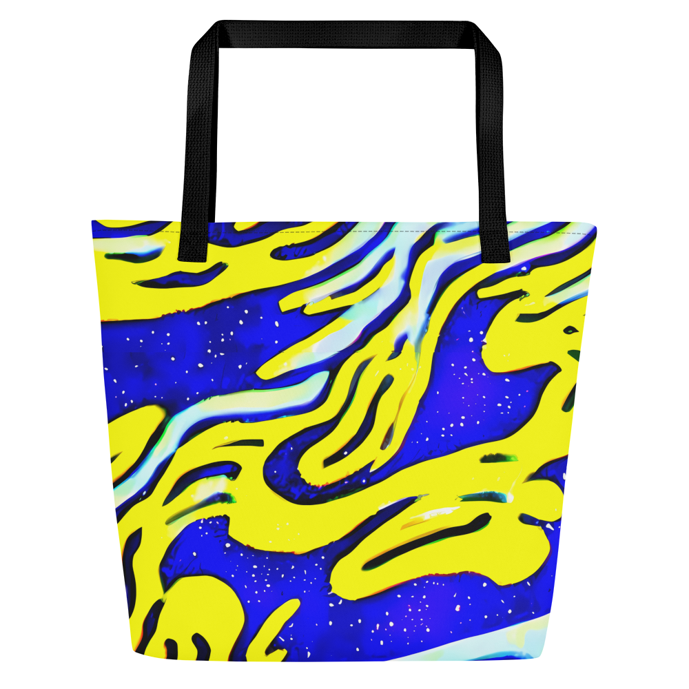 Large Tote Bag w/ Pocket - Electric Horizon