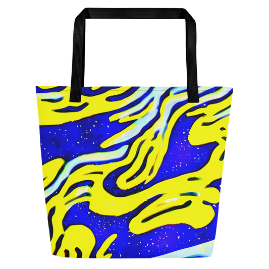 Large Tote Bag w/ Pocket - Electric Horizon