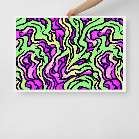 Framed Canvas - Mintchine Maze