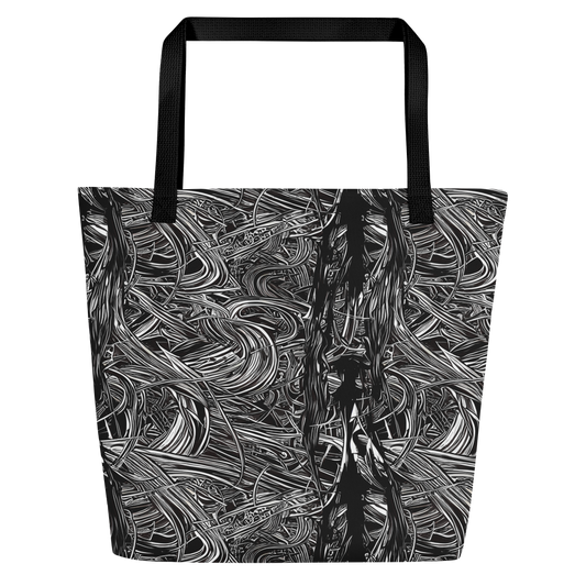 Large Tote Bag w/ Pocket - Mesmeric Tangles