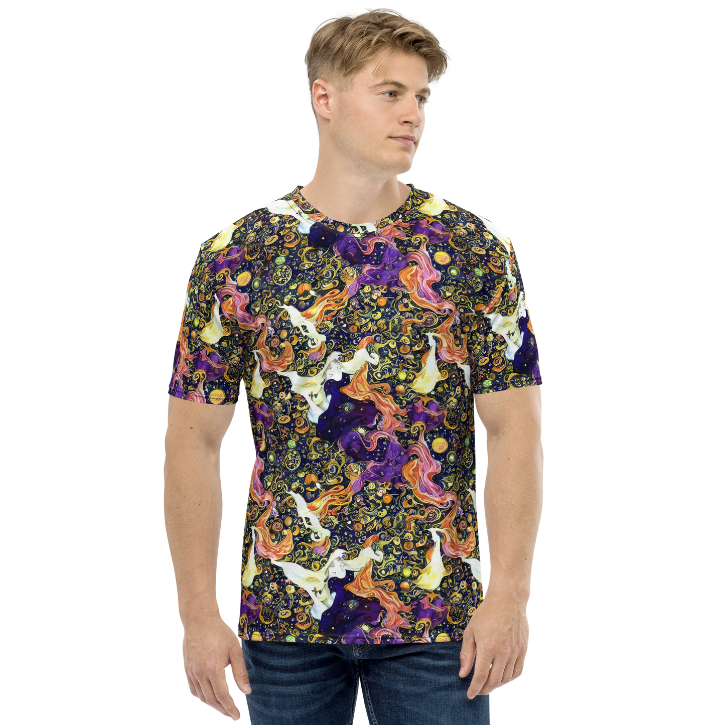 Men's Crew Neck T-Shirt - Ethereal Waltz