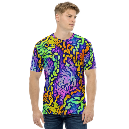 Men's Crew Neck T-Shirt - Surreal Waveforms