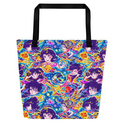 Large Tote Bag w/ Pocket - Aquatic Whim